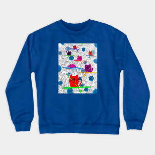 Boarding Cats Crewneck Sweatshirt